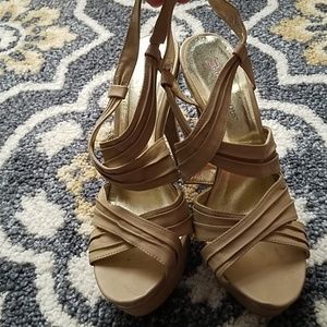 Beige Strappy Stilettos